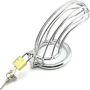 SM Bondage Metal cage penis lock chastity lock chastity device long-term wear sex toys sex tool cage SM flirting toy