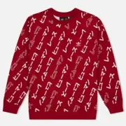 adidas PHARRELL WILLIAMS HU CREWNECK BR1858 RED Womens US Size Medium NEW