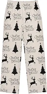 [ZZXXB] Jungle Bells Boys Long Pants Soft Trousers Elastic Waist Kids Lounge Bottoms with Pockets S-XL