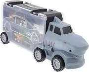 Toddmomy 1 Set Cartoon Shark Shaped Transport Truck for Includes Vibrant Animal Figures for Learning and Play for Home and Activities