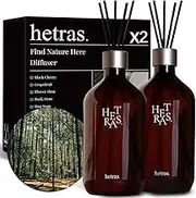 Premium Reed Diffuser: Set of 2 x 16.9oz (1,000 ml) Large Capacity | Fragrance Oil Diffuser & Sticks for Home & Office & Bathroom Decor - Gifts for Loved One (Jeju Saryeoni Forest)