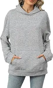 [ZPLxi] Womens Hoodies Long Sleeve Solid Pullover Sweatshirts with Pocket Trendy Hoodie Pullover Tops Fall Outfits 2024