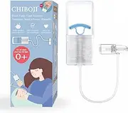 Chiboji Authentic Baby and Toddler Nasal Aspirator - Hand Pump Booger Nose Sucker with Non-Invasive Nozzle Tip for Quick, Quiet Suction, Relieve Stuffy Noses and Clear Mucus, Made in Taiwan