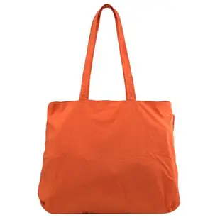 BOTTEGA VENETA 629238 摺疊收納式帆布購物包.黑/橘