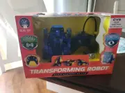 TRANSFORMING ROBOT BLUE RC ROBOT JR. RADIO CONTROLLED CAR IN BLUE