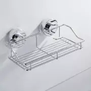 2xShower Caddy Shelf Stainless Steel Suction Cup Shower Organizer Caddy Rack-