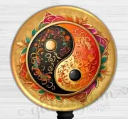 Peace Badge Holder, Beautiful Mandala Badge Reel, Cute ID Retractable GG6571
