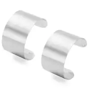 2 Pcs Cuff Bangle Bracelet for Women Wide Open Cuff Bracelets Gold Short Silver