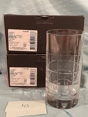 2 New Orrefors Street Crystal Highball 15 oz