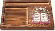 School Squad Gifts, Wooden Sticky Note Holder for Teachers & Staff, Appreciation Gift for Coworkers, Back to School, Graduation, Teacher Team Office Desk Organizer YCB128