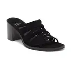 NIB Jeffrey Campbell Intertwine Slide Strappy Suede Sandal In Black Suede 8.5 M