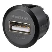 Narva 81100BL Heavy-duty Mini Flush Mount USB Socket (Blister Pack Of 1)