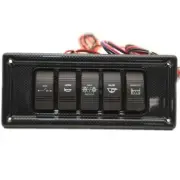 DuraCraft Boat Switch Panel 221-04513-P | 8 3/4 x 3 7/8 Inch Black