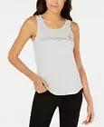 Ideology Womens Faith Hope Love Cross-back Tank Top Size-S Color-Grey Whisper Ht