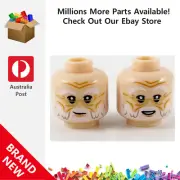 Genuine LEGO™ Light Nougat Minifigure Head Dual Sided White 3626 6314436 6350887