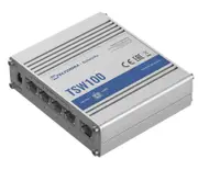 Teltonika TSW100 Industrial POE+ Ethernet Switch, 4 x PoE+ Ports, Power Up to 120W, 5 x Gigabit Ethernet with speeds up to 1000 Mbps, PSU included TSW100000020