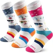 [WEIERYA] Kids Ski Socks Merino Wool, Kids Wool Socks, Knee-high Snow Socks for Boys Girls, Winter socks, 1/3 Pairs
