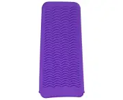 Heat Resistant Silicone Pad Bag, Suitable For Flat Iron, Curling Iron, Hair Perm, Salon Tools, Electrical Appliances,,Purple