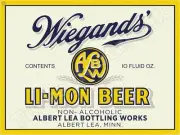 Wiegand's Li-Mon Beer Label 9" x 12" Metal Sign