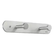 Safco 4200 Two Hooks Metal Nail Head Wall Coat Rack - Satin AL New