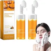 Turmeric Facial Cleanser, Turmeric Facial Wash, Turmeric Foaming Cleanser For All Skin, Turmeric Kojic Acid Foaming Cleanser, Skincare Deep Cleaning Moisturizing For All Skin (2PC)