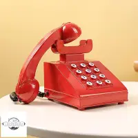 在飛比找Yahoo!奇摩拍賣優惠-現貨復古電話機懷舊道具模型老式鐵藝聽筒座機道具裝飾品商品櫥窗
