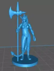 Tiefling Barbarian Mini - DND - Pathfinder - Dungeons & Dragons - RPG - Tabletop