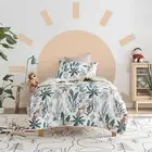 Jack & Ava Comforter Pillowcase Set Breathable Soft King Single Cheeky Monkey