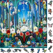 Wooden Jigsaw Puzzle for Adults by FoxSmartBox - 262 Pieces - Flowers, Italy