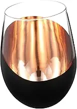 Alipis Stemless Wine Glass Elegant Egg Shaped Cocktail Cup for Home Party Bar for Whiskey Vodka Beverages Comfortable