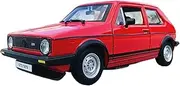 Finished Scale Model Simulation 1:24 for Volkswagen 1979 Golf GTI MK1 Die-cast Alloy Car Model Static Scale Model Exquisite Collection Presents Presents Ornaments