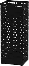 Umbrella Stand Umbrella Holder for Entryway Metal Square Umbrella Rack Organizer Freestanding Umbrella Storage Bucket for Canes Walking Sticks(Black)