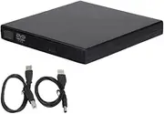 AIMALL USB External CD RW DVD ROM Writer Burner Player Drive PC Laptop for Mac Windows, High-Speed USB 2.0 Optical Disk Player, Black