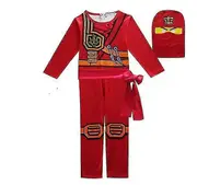 Ninjago Costume Kids Boys Jay Kai One Piece Lloyd Bodysuit Cosplay Gift-L red 140cm