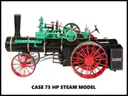 Case Steam Engine, Traction Engine NEW Metal Sign: 75 HP Scale Model Picture