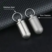 New Mini Titanium Waterproof Box Sealed Storage Tank Outdoor Pill Container EDC