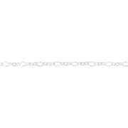 Silver 25cm Fancy Figaro 1+1 Anklet