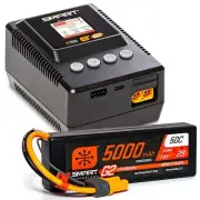 SPEKTRUM SPMXPSS200 Smart Powerstage Surface Bundle: 5000mAh 2S LiPo Battery / S