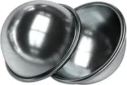 VILLFUL 2pcs Bath Ball Mold Bath Kit Dome Cake Tin Ice Cube Mold Sponge Soap Making Supplies Inflatable Seat Bath Seat Bath Mold Soap Making Kit Bucket Cake Tins Plug Silver