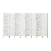 Artiss Clover Room Divider Screen Privacy Wood Dividers Stand 8 Panel White