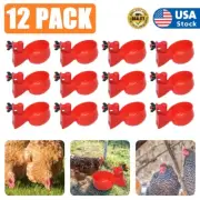 12x Professional Chicken Drinking Cup Poultry Drinking Water Set Automatic Tools