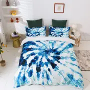 3D Blue Tie Dye Quilt Cover Set Bedding Set Duvet Cover Pillowcases 43