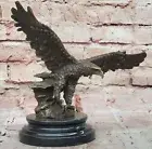 Bird of Prey Americana Bronze Eagle Sculpture Austria Art Deco Marble Statue