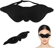 Silicone Eye Mask 7x3 Inch Flexible & Washable Ergonomic Baby Safe Eye Mask for Men Women with Adjustable & Detachable Strap for Sleep at Home/Hotel, on Bus/Airplane