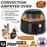 12L Convection Oven Black Air Fryer Electric With Digital LCD Healthy By Spector
