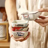 在飛比找蝦皮購物優惠-【熱銷】 手繪日式餐具小碟子陶瓷家用可愛蘸料碟創意小味碟醬油