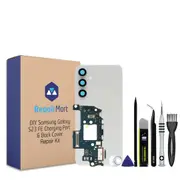 Samsung Galaxy S23 FE Compatible Charging Port & Back Cover Lens Installed Replacement DIY Repair Tools Kit