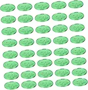 JOINPAYA 100pcs Electroplated Shamrock Coins for Party Games Clover Game Supplies Creative Desktop Props for Classroom and Home Decor