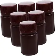 LIFKOME 6pcs Laboratory Sample Bottles with Caps Wide Mouth Design for Easy Handling Secure Sealing for Storage Mixing and Dispensing Lightweight and Portable Laboratory Containers