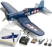 LEAMBE Brushless 4 Channel RC Plane F4U Corsair 500mm Remote Control Airplane Fighter RTF with 6-Axis Gyro, 3 Modes & Aerobatics for Beginners & Adults